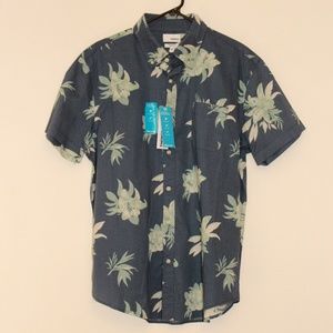 NWT Men's Hawaiian Print Button Down
